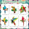 6 Pcs Tropical Birds Honeycombs, Parrot Honeycomb Decorations, Parrot Paper Cutouts Hanging Decorations for Summer, Jungle, Rainforest Party Supplies