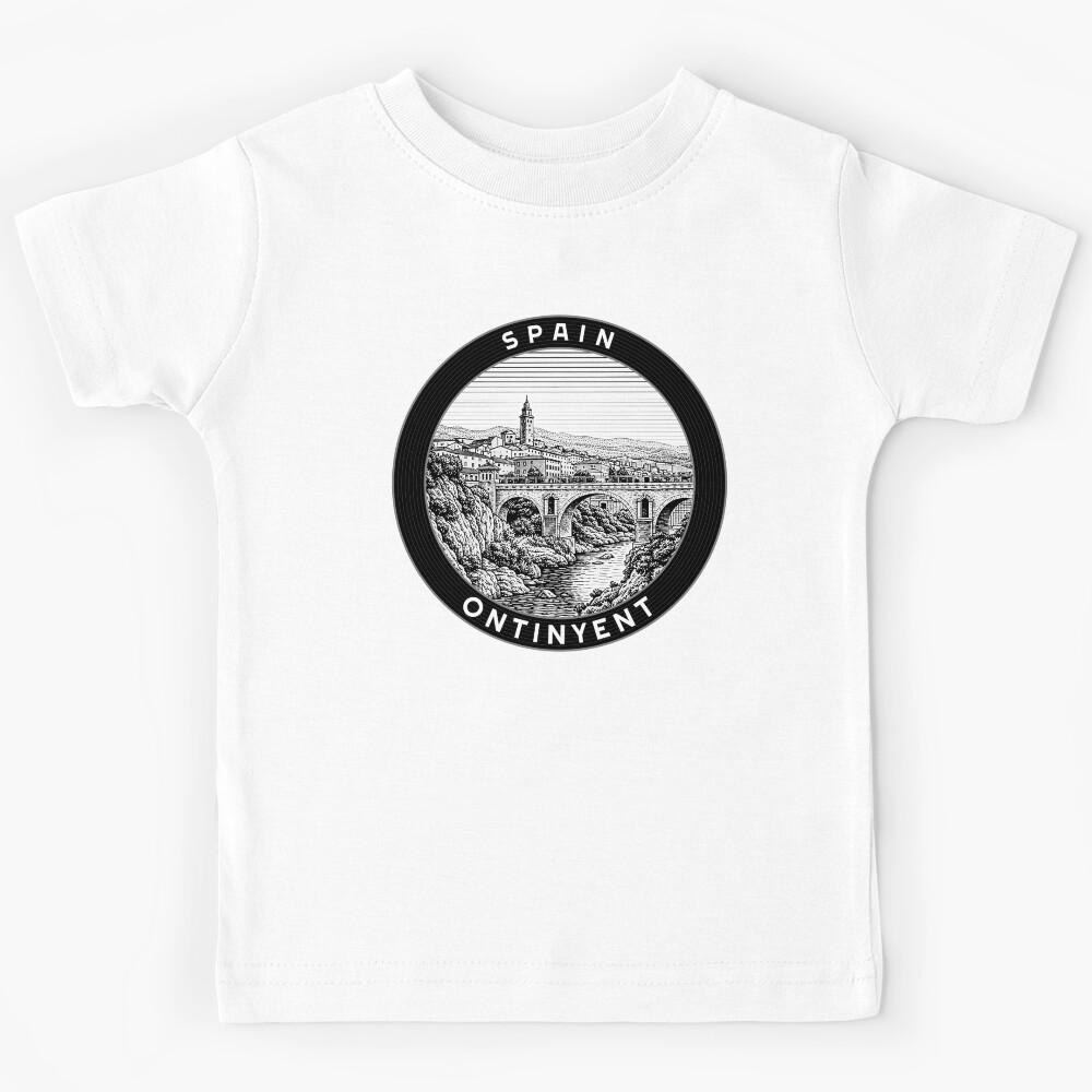 Ontinyent Spain Linocut Style  Kids T-Shirt 100