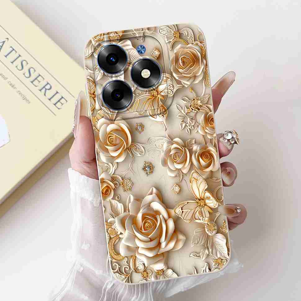 Pink Cat For Tecno Spark Go 2024 Cases BG6 Soft Silicone Cover For Tecno Spark 20 Spark20 SparkGo 2024 Casing Phone Case