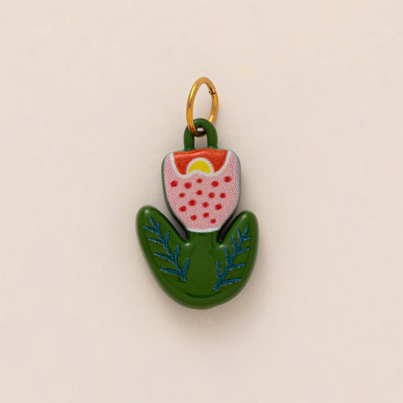 Stainless Steel Charm Bird Flower Pendant Accessories Diy Charm Necklace Gold Plated