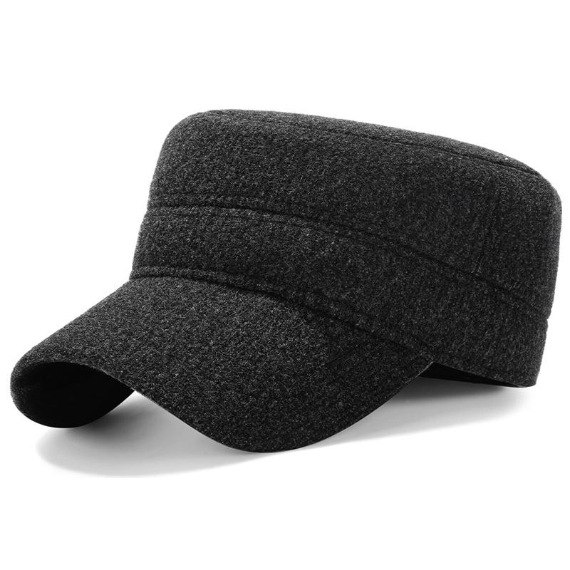Middle-Aged and Elderly Winter Flat Cap Outdoor Cold Protection Ear Protection Old Head Cap Velvet Thick Father Cap