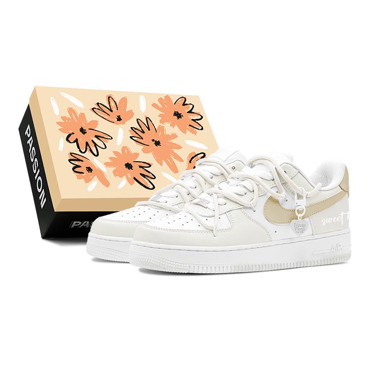 

Nike Air Force 1 Low top Skateboard Shoes Women s Yellow White DH2920-111(TeamS-S-BOX) 38.5