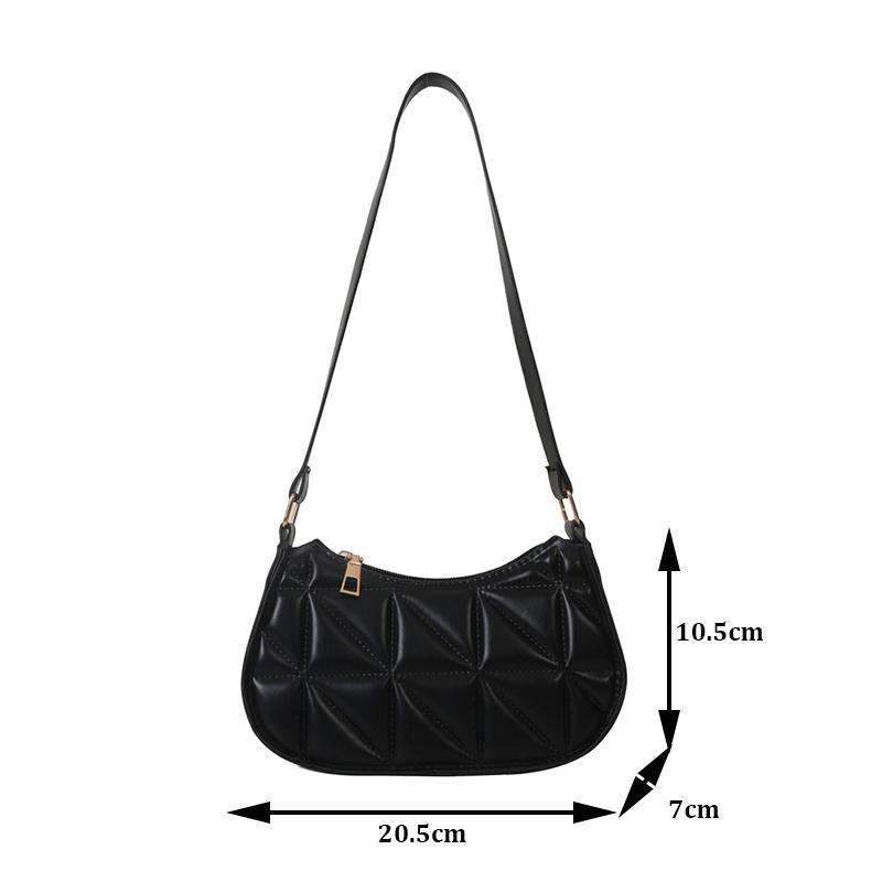 Fashion Female Underarm Shopping Bag Retro Casual Women Totes Shoulder Bags Female Leather Solid Color Handbag