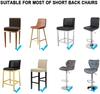 Bar Stool Chair Cover Low Back Chair Slipover Spandex Seat Case Elastic Rotating Lift Office Chair Cover Dining Seat Protector