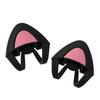 Kwmobile 2x Kompatible Over-Ear-Kopfhörer mit Katzenohren - Silikonaufsatz für Kopfhörer bis zu 2,5-3,8 cm Breite, SchwarzDunkelrosa