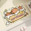 Kapibara bathroom floor mat, toilet door absorbent floor mat, toilet non-slip diatom mud toilet floor mat
