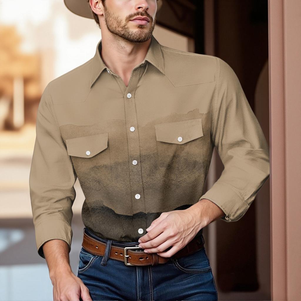 Men'S Fashionable Lapel And Shoulder Length Short Sleeved Casual Top