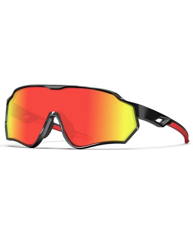 [BEACOOL] Polarized Lens Sports Sunglasses Ultra Light TR90 TAC UV400 UV Protection Baseball Bicycle Fishing Running Mountain Climbing Golf Driving