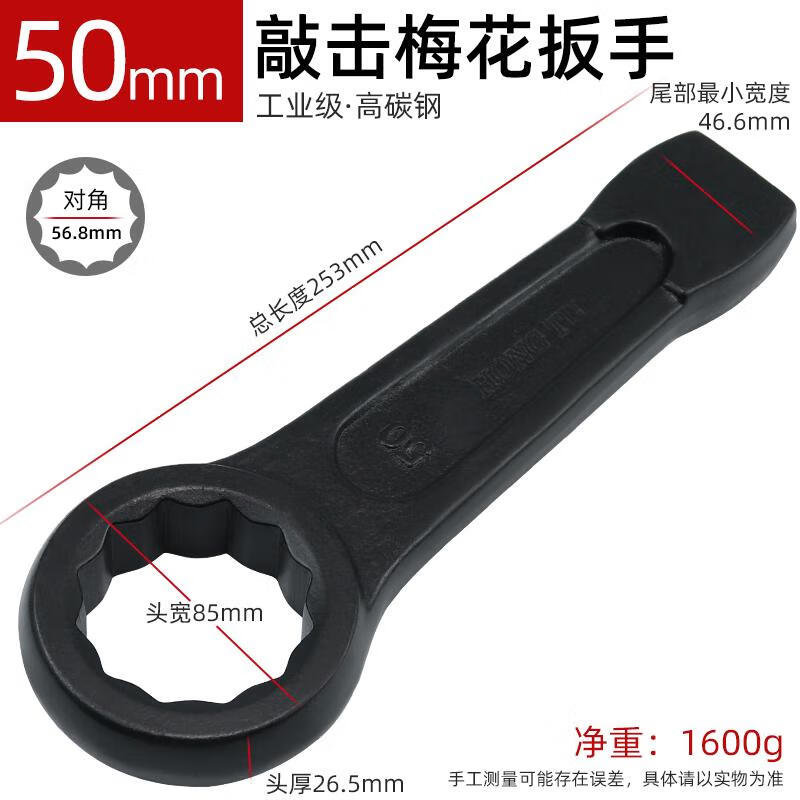 

Beiyou Heavy-Duty Striking Box-End Wrench CN plug (adapter included)