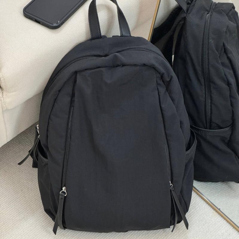 

IELGY student versatile fashion backpack, high-value lazy style schoolbag чорний