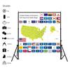 WCIC New Map Theme Series Background Cloth United States Map
