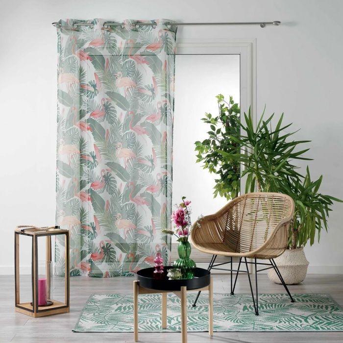 Rideau Voile - Zootica - 140 X 240 Cm - 100% Polyester - 8 Œillets Métal