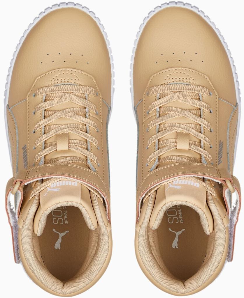 Puma Carina 2.0 Mid Women Sneakers Light Sand/light Sand/silver/white