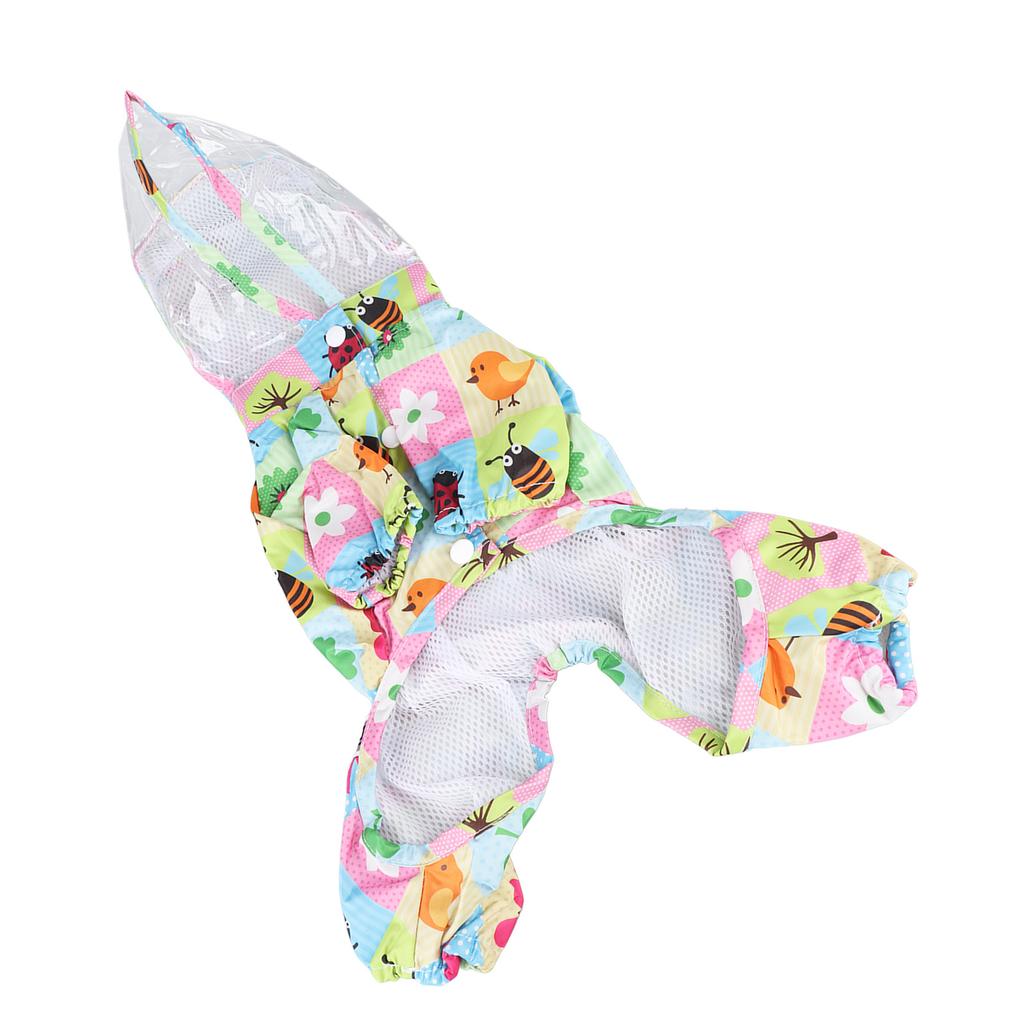 Pet Hoodie Raincoat Reflective 4 Legged Fully Wrapped Comfortable Breathable Cute Dog Rain Jacket for Pet Supplies