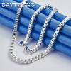 New Men's 925 Sterling Silver 4MM 45cm Box Chain Necklace For Women Fashion Luxury Engagement Party Jewelry Wedding Hip Hop Punk