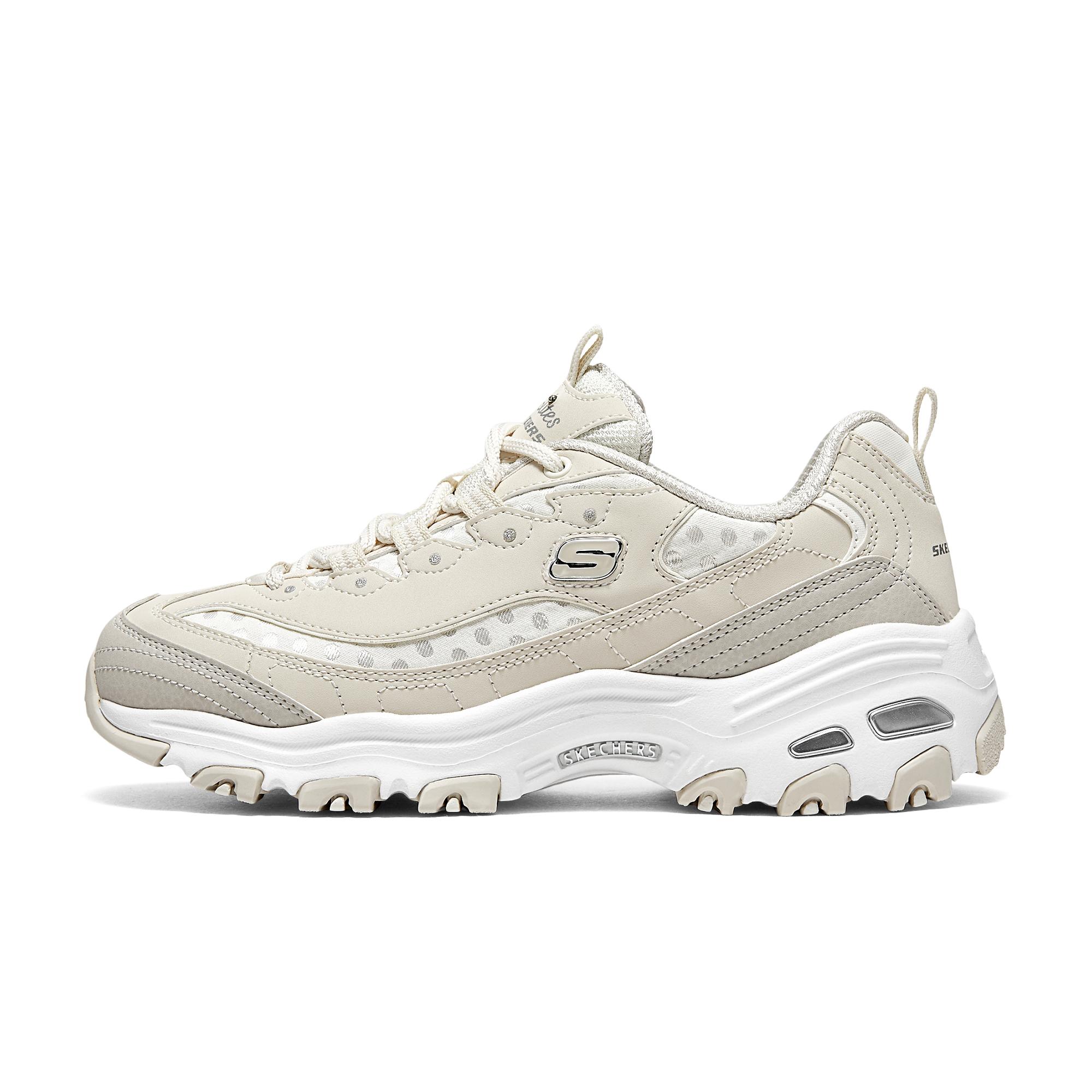 Skechers DLites 1.0 Comfortable Versatile Low-Top Running Shoes Women sneaker Beige 150547-NAT 39