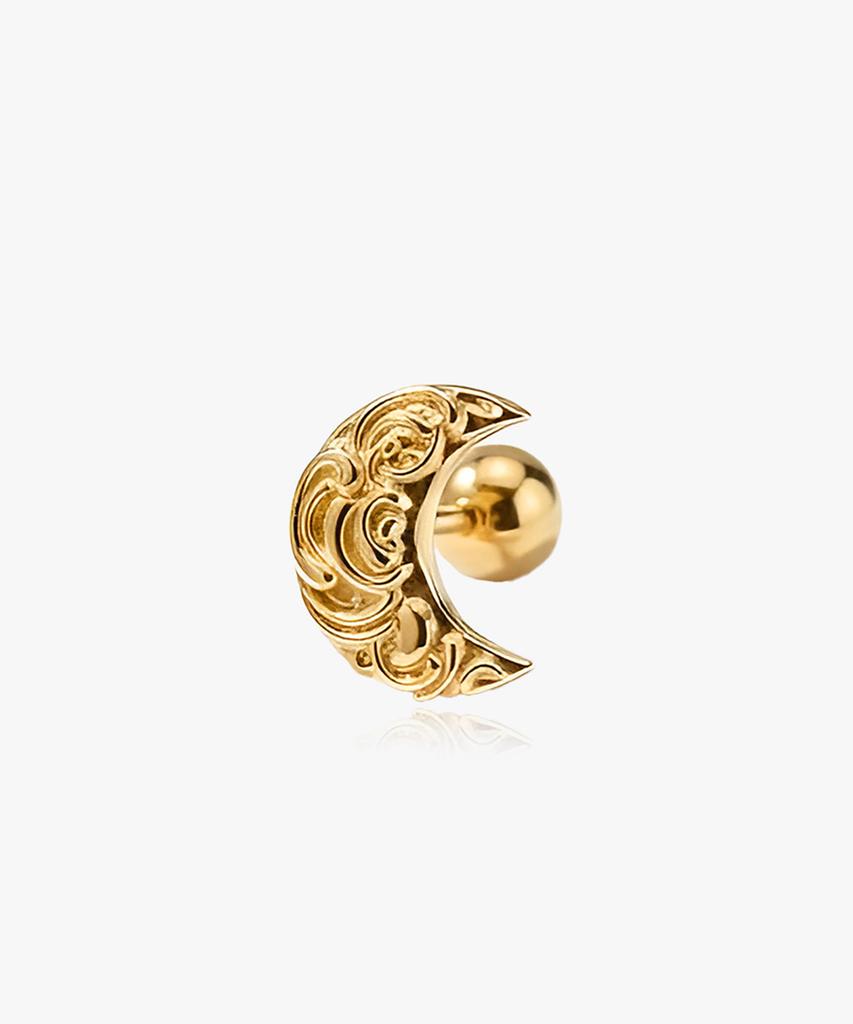 Helene Jewelry 925 Silver Wave Moon Piercing