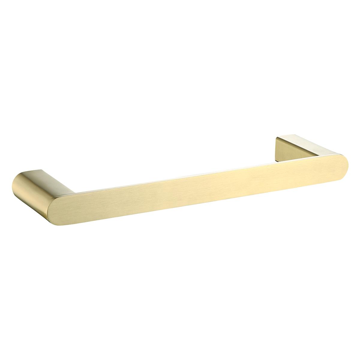 High Quality Brushed Gold Bathroom Accessories Single Stainless Steel Towel Bar Wall Mount Towel Rail SUS304 Towel Rack