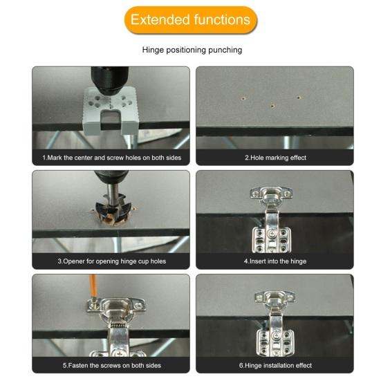 1/4Pcs Hinge Jig Door Hinge Installation Tool Speed Up Positioning Quick Fixing Locator Positioner Cabinets Accurate Alignment