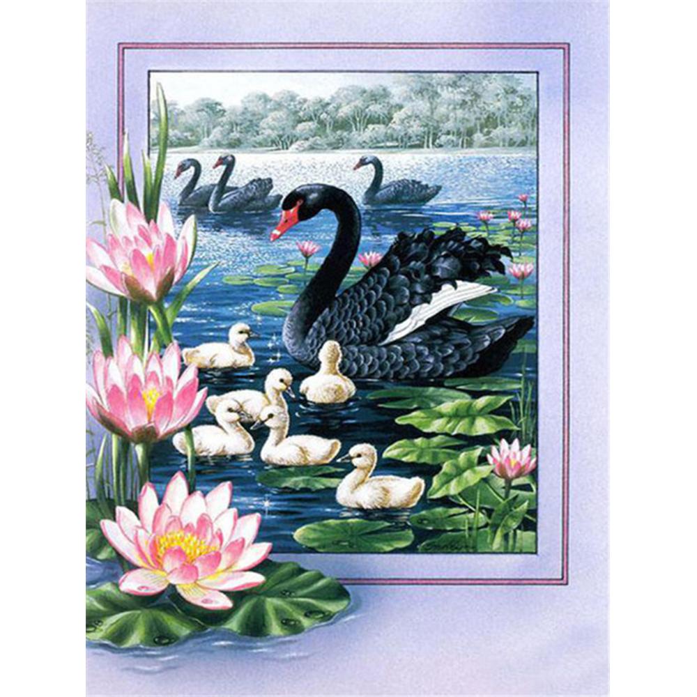 Vollquadratischer runder Bohrer Diamantmalerei Vogel Tier Strass Kit 5D Diamant Stickerei Blume Bastelset Dekor für Zuhause