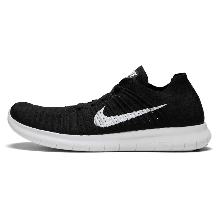 Ny Nike Free Run Flyknit Svart/Hvit 831069-001