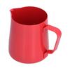 400ml PTFE Pointed Mouth Milk Frothing Jug Stainless Steel Coffee Jug for Home KitchenRed