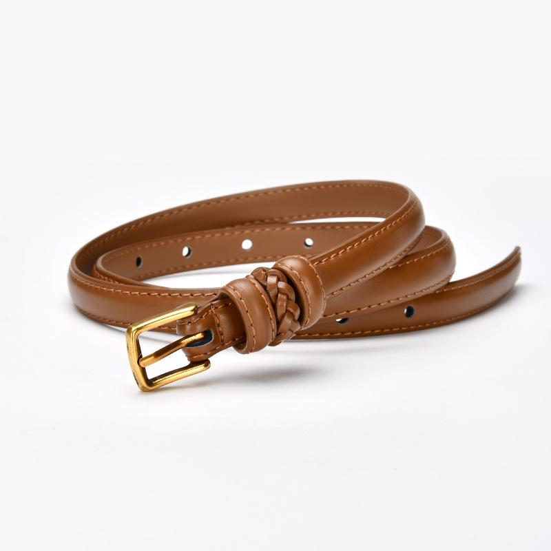 

New Belt, Fashionable and Versatile Thin Belt, Korean Style Simple Retro Wide Waist Seal with Jeans Belt for Women 105cm