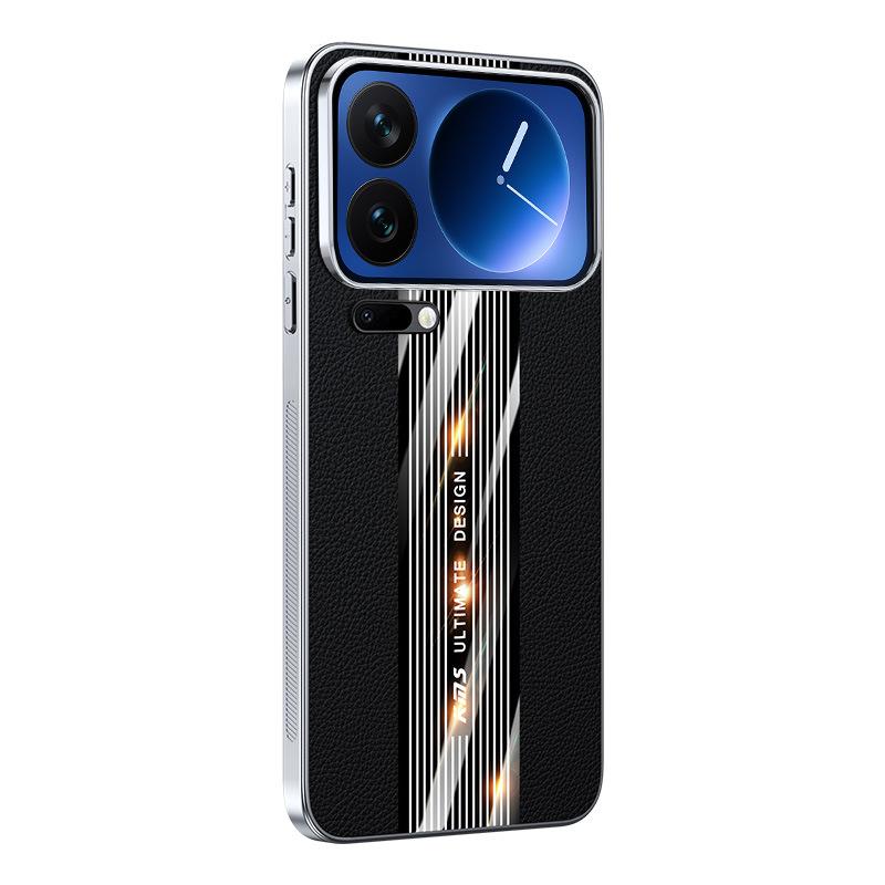 Applicable To Xiaomi 17promax Mobile Phone Case Porsche Premium Leather Pattern Redmi K90 with Lens Film Anti-drop Male