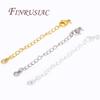 5CM 18K Gold Plated Extension Extended Tail Chains with Lobster Clasps Connectors Findings For Jewelry Making DIY Accessories