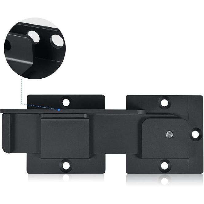 7.5  Flip Gate Latch Lock with Padlock Holes, 4mm Heavy Duty Aluminum Alloy Door Latch for Outdoor Wooden Fence, Swing and Sliding Open Gate, Double 1