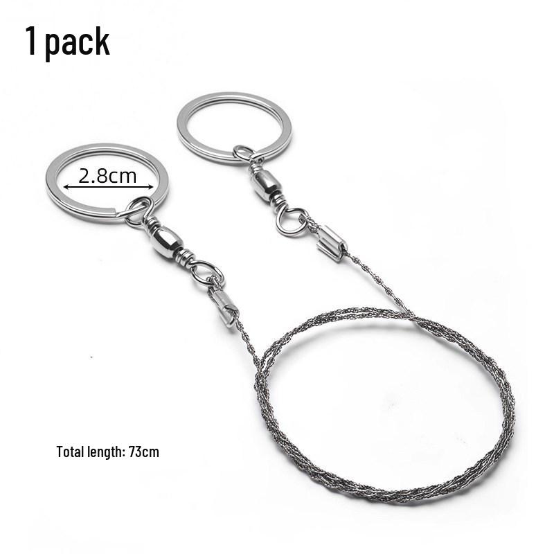 Outdoor Stainless Steel 360° Rotation Wire Saw - Camping Survival Essential