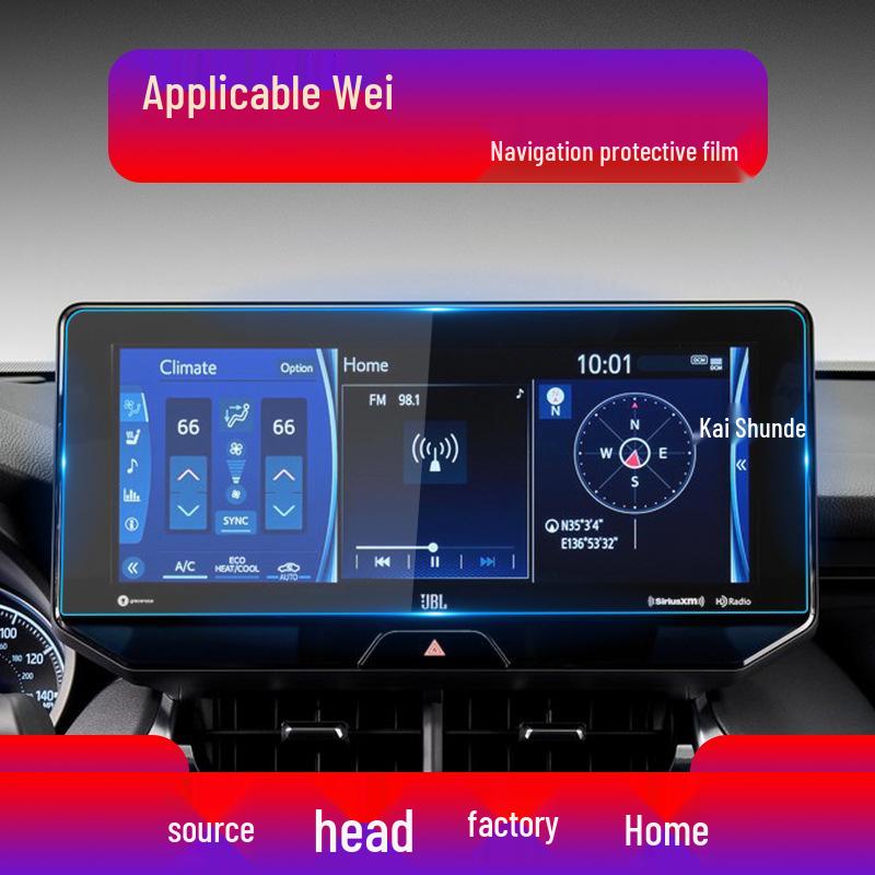 Toyota Crown, Highlander, Venza Center Console Navigation Tempered Film Protective Screen - Compatible with 24 Models.