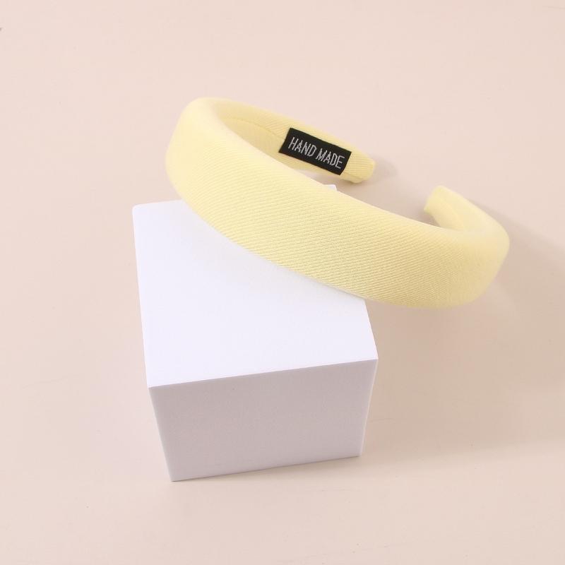 Retro Sponge Headband Milk Tea Color High Skull Headband Face Washing Headband All-match Outing High-end Pressure Hair Accessories