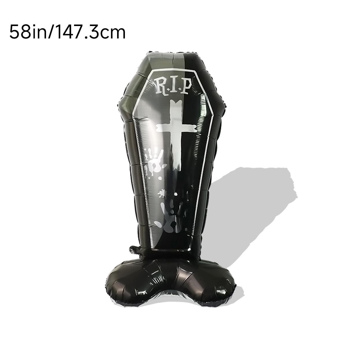 

1 шт. Воздушный шар для надгробия, гроб на Хэллоуин, алюминиевый фольгированный воздушный шар, подходящий для украшения могилы на Хэллоуин, ужасы, принадлежности Other