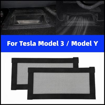 För Tesla Model 3/Y Luftutsläpp Under Säte Skyddskåpa 1 Par Bil Auto Ventilationsgaller Kåpor Luftkonditioneringsutlopp Filterkåpa