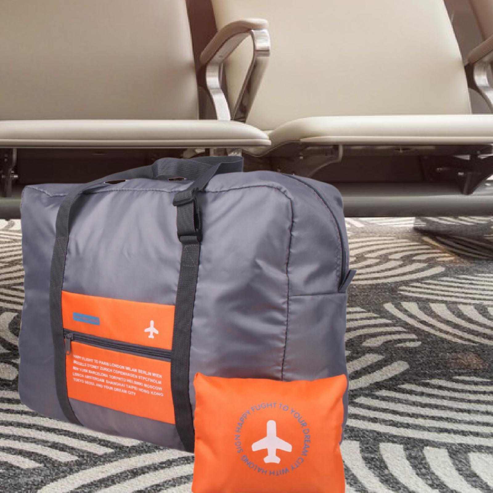 

Travel Duffel Bag Carry on Foldable Luggage Handbag for Shoes Sports Holdall помаранчевий