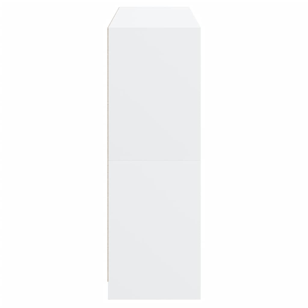 Vidaxl Biblioteczka Z Drzwiczkami, Biała, 136X37X109 Cm