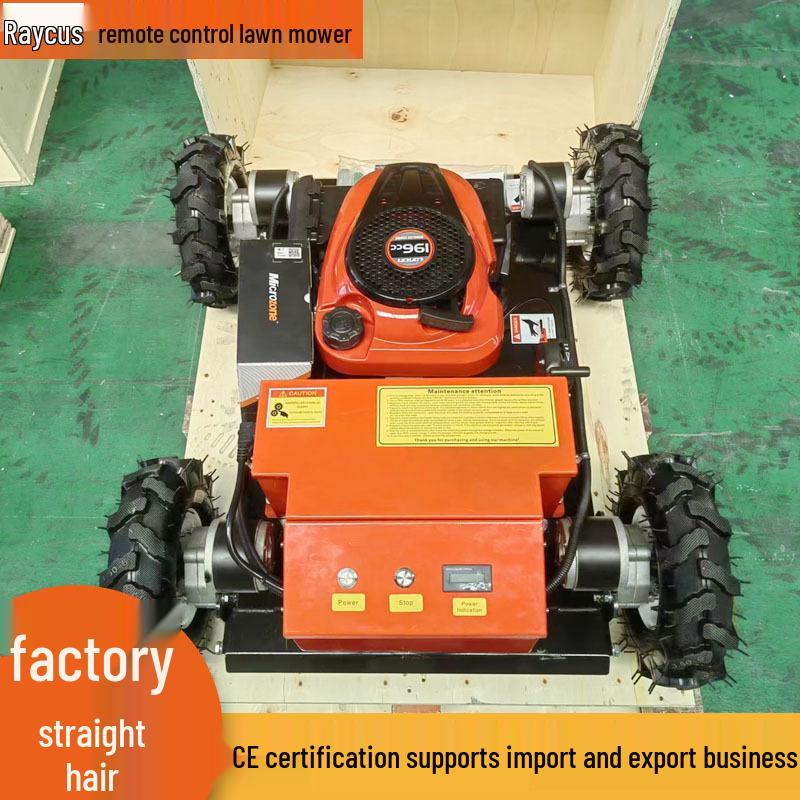 HTM1010 Crawler Gasoline Lawnmower: Remote-Controlled Orchard Reclamation & Weeding Machine for USA