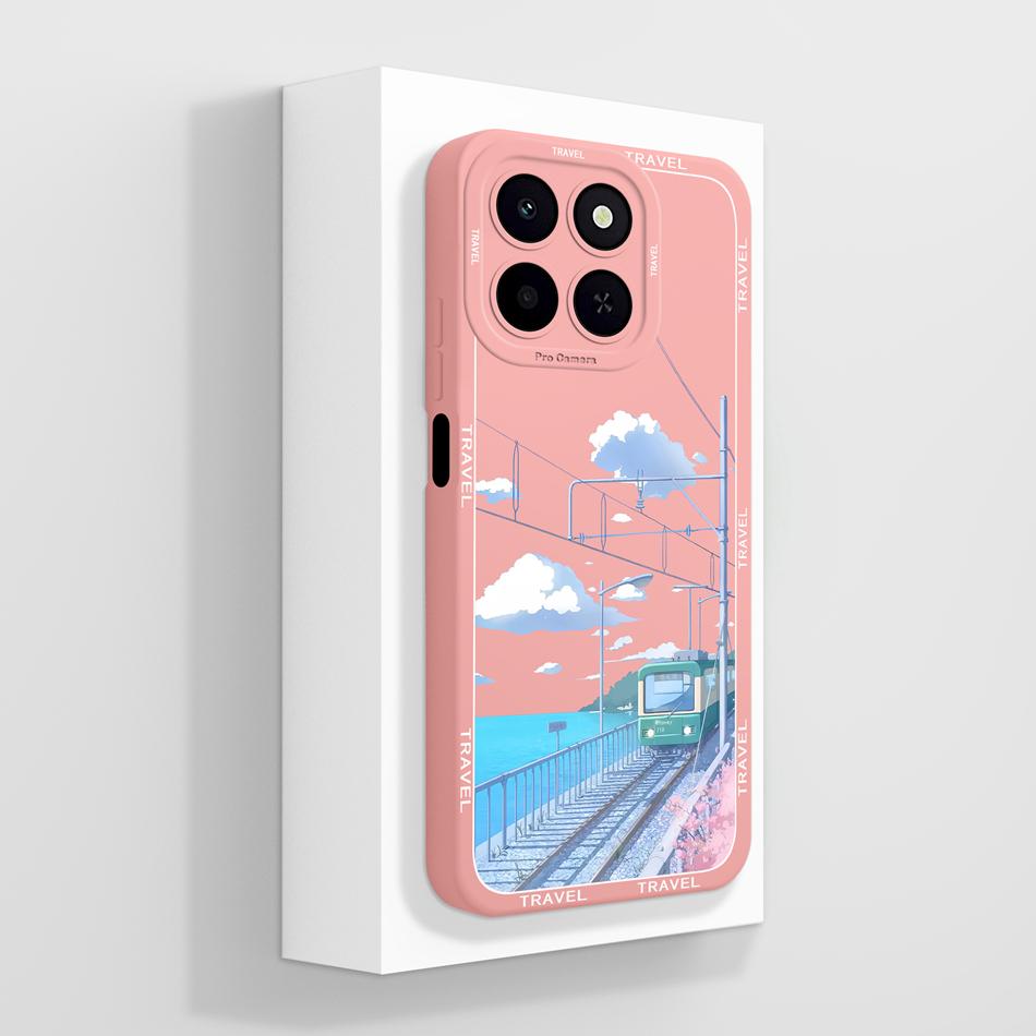 For Honor X6C Phone Case Cute Panda Soft Back Cover High Quality Liquid Silicone Anti Drop Funda Lightweight Couple Bumper Gift