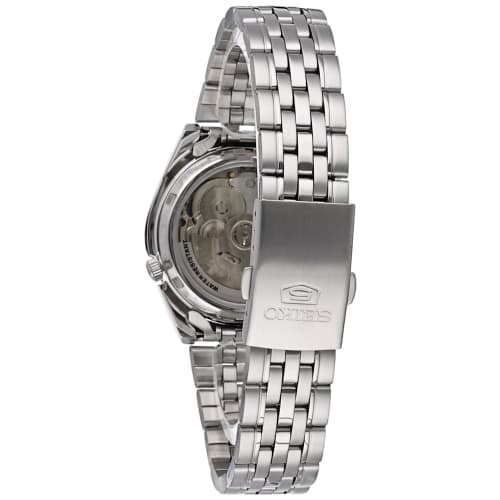 SEIKO 5 [Authentic] Overseas Seiko Five Automatic Watch, See-Through Back, Silver Dial, Metal Band, SNK385KC, Men's
