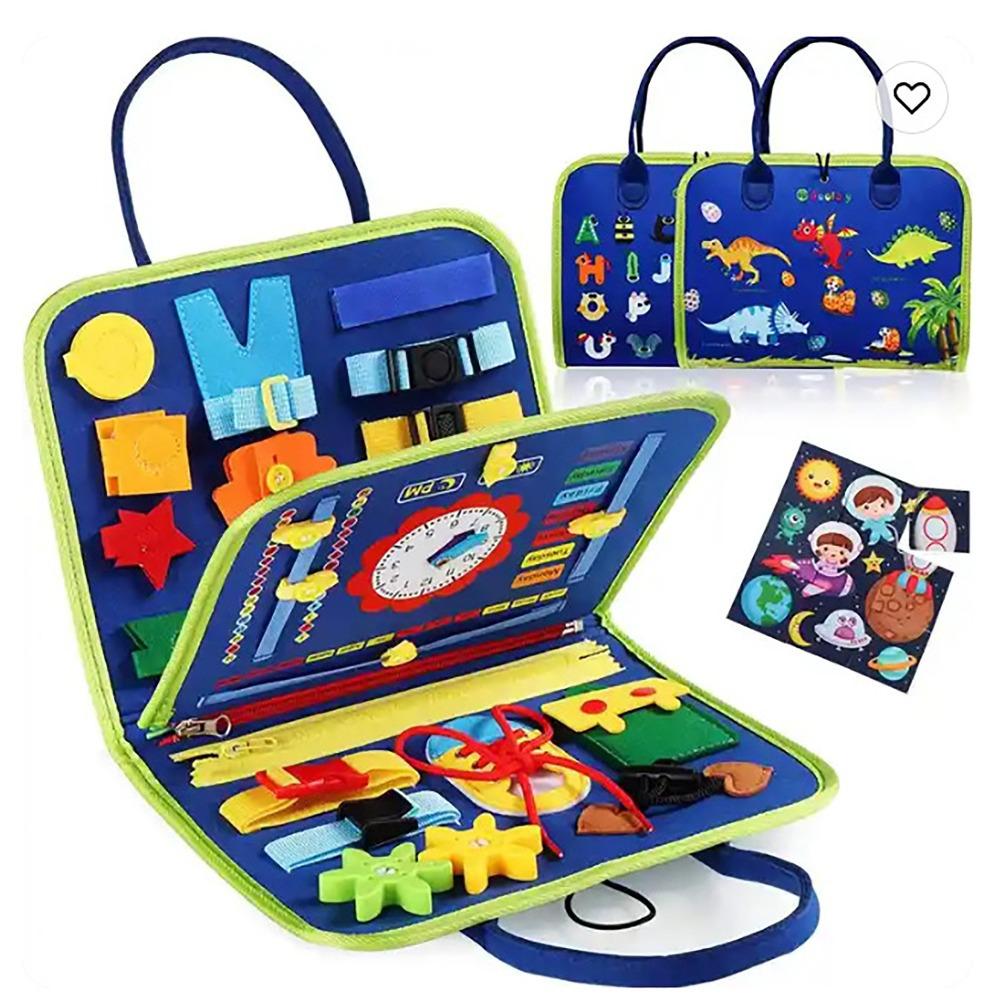 1 шт. Сенсорная развивающая доска из фетра, Доска для развития навыков, Бизиборд, Универсальная обучающая игрушка для распознавания для малышей синий