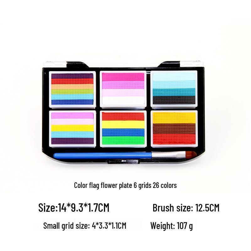 

Детский аквагрим для сцены, уличных выступлений и Хэллоуина - Радужные полоски (запасные)