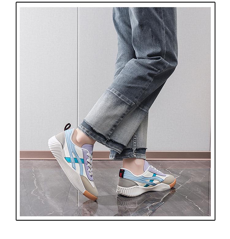 2024 Sommer Damen Koreanischer Stil Vielseitige Atmungsaktive Flache Weiße Freizeit-Sneaker