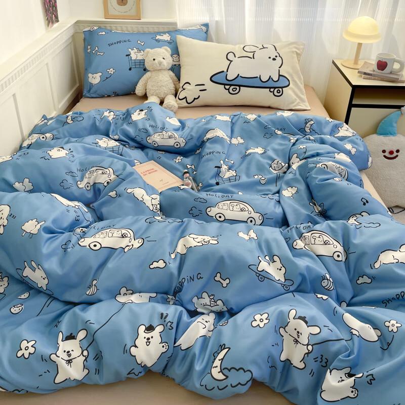 

LISM Cartoon Cotton 4-Piece Bedding Set