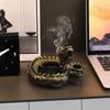 Artistic Dragon Resin Ashtray For Home Decor Office Desk Traditional Chinese Cultural Design Decorative Accessories