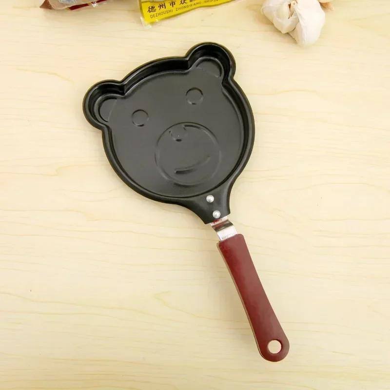 Mini Egg Fry Kitchen Supplies Breakfast Love Pan Pancake Pan Heart Omelette Pan Jarhead Without Pot Cover Cast Iron Black Items