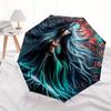 Enchanted Warrior Queen: Fantasy Art PosterUmbrella, Portable 3-Fold Compact Umbrella for Men & Women Gift