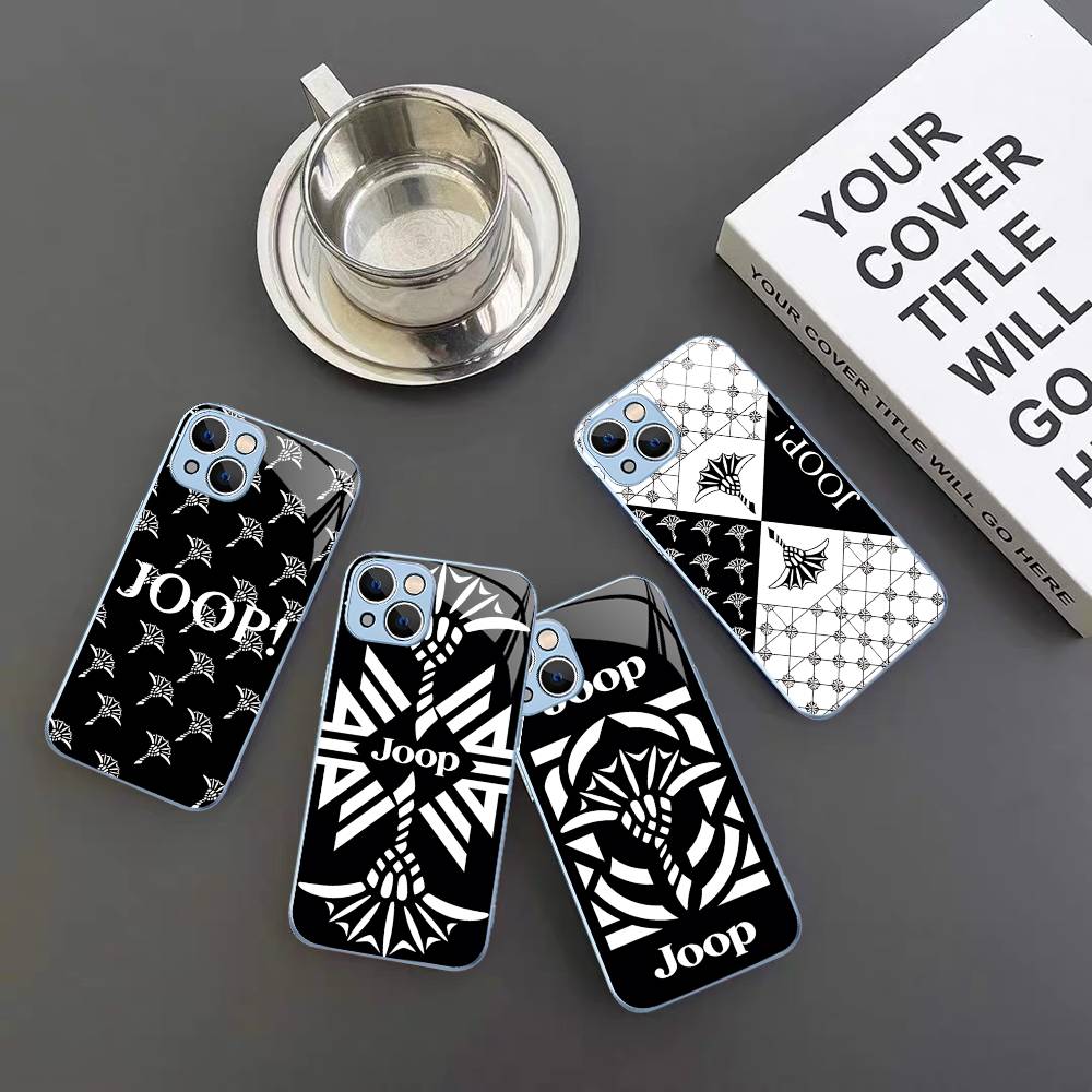 Famous Printed J-JoopS Logo Tempered Glass For Iphone 14 13 12 11 Pro Mini XS MAX 14Plus X XS XR Fundas