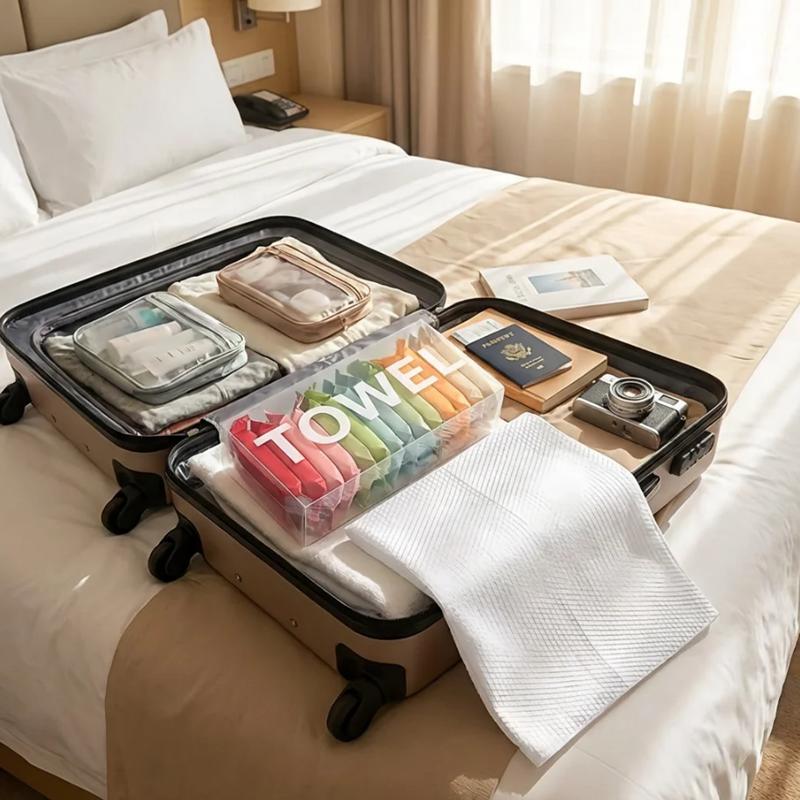 Compressed Towel Disposable Portable Face Towel Cotton Coin Tissue Suitable For Travel Camping Hiking Sports Beauty Salons