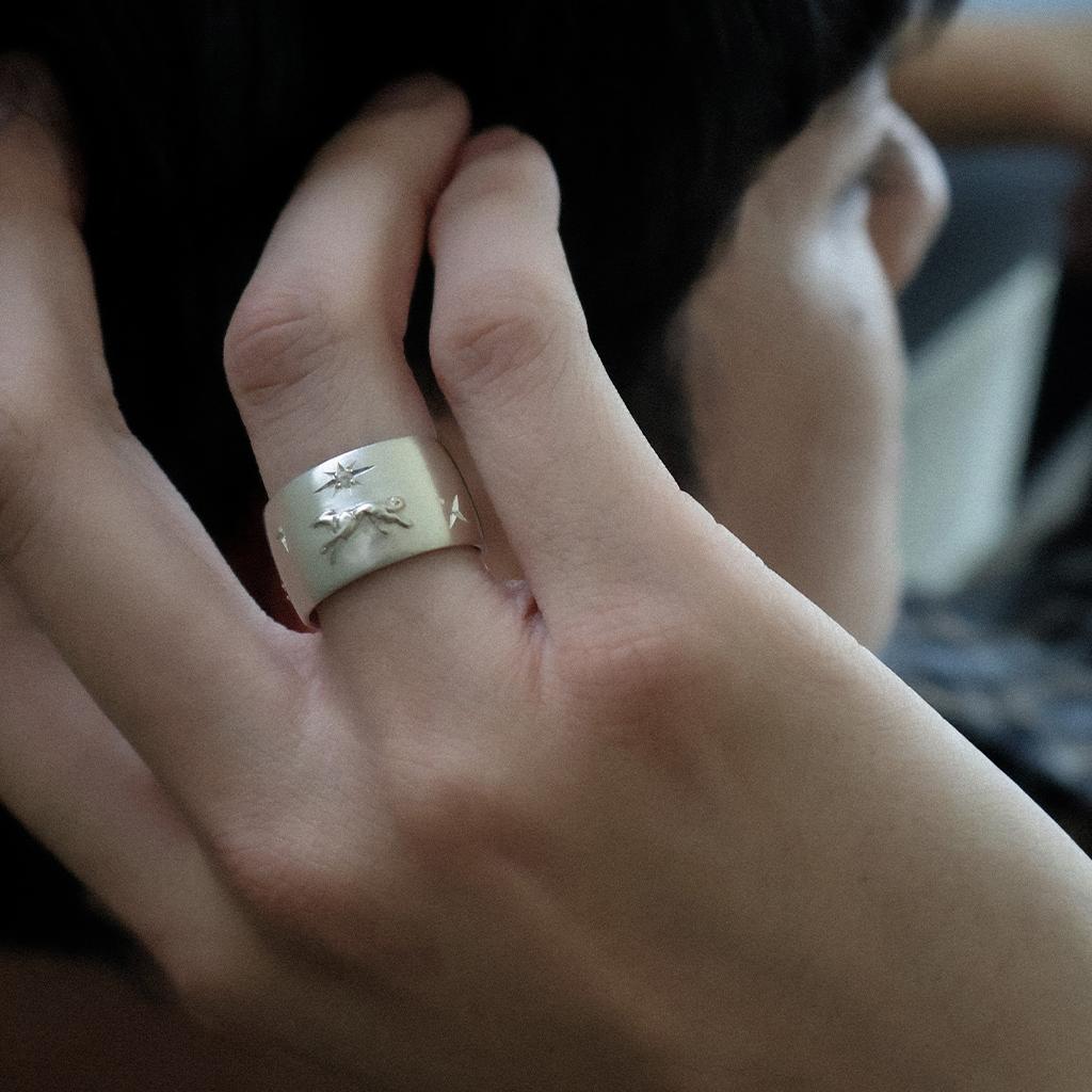 Idusum Star Chaser Ring (Star Shard Bold Silver Ring) (Stellar)